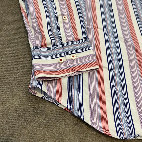 Robert Talbott Carmel Shirt Mens Large Multicolor Striped Button Down Cotton - Picture 3 of 9